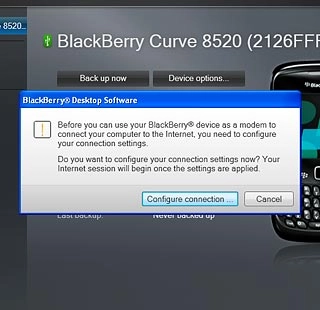 Select Configure connection ....