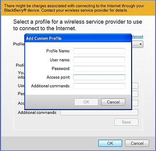 Click the field next to Access point.Key in vfinternet.au