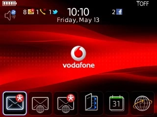 The email message icon shows that you've received a new email message.Further information:Read email message