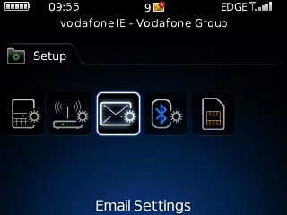 Scroll to Email Settings and press the Navigation key.