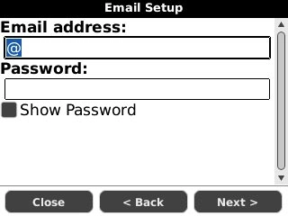 Highlight the field below Email address and key in your email address.
