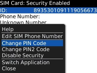 Scroll to Change PIN Code and press the Navigation key.
