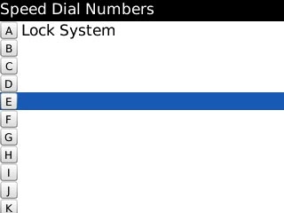 Highlight the required speed dialling key and press the Navigation key.