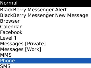 Scroll to Phone and press the Navigation key.