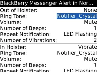 Scroll to Ring Tone below Out of Holster and In Holster and press the Navigation key.