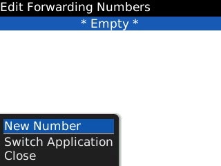 Scroll to New Number and press the Navigation key.