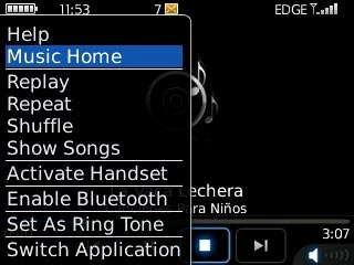 Scroll to Music Home and press the Navigation key.