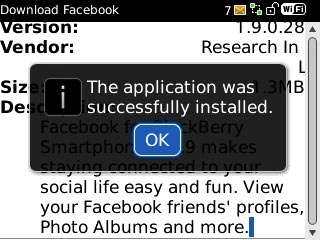 Scroll to OK and press the Navigation key.
