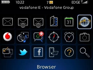 Scroll to Browser and press the Navigation key.