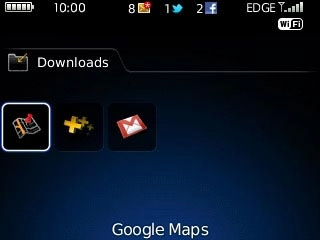 Scroll to Google Maps and press the Navigation key.