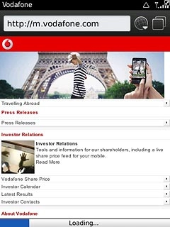 The active data connection icon shows that a data connection is active.Further information:Use internet browser