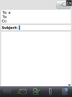 Press Subject.Key in a subject for the email message.