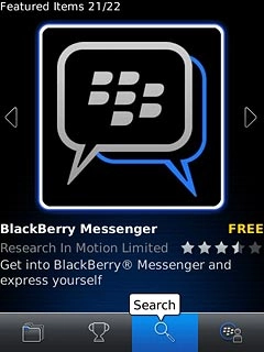 To search by application name:Press the search icon.