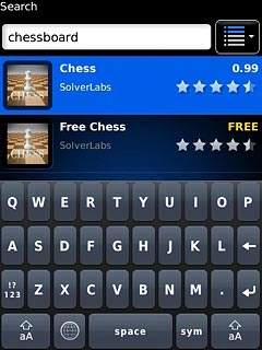 Press the required application.