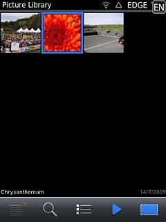 Press and hold the required picture or the required video clip until a pop-up menu is displayed.