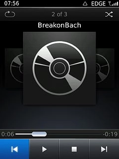 To go to the previous audio file:Press arrow left.