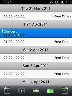 Press the required appointment to view the appointment details.
