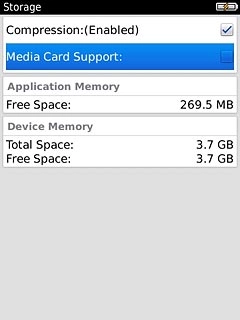 Press Media Card Support to activate use of memory card.