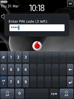 Key in your PIN and press Enter.
