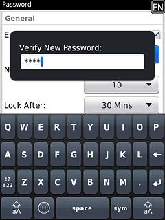 Key in the same phone lock code again and press Enter.