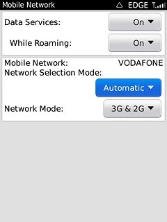 Press Network Selection Mode.