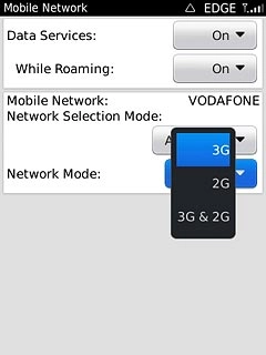 Press 3G, 2G or 3G & 2G.