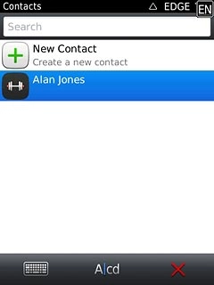 Press the required contact.