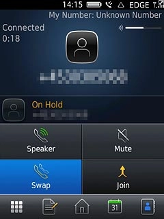 Press Swap to swap calls.