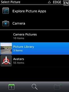 To use a saved picture:Press the required folder.