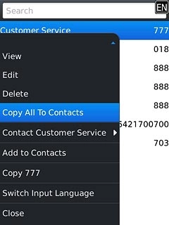 Press Copy All To Contacts.
