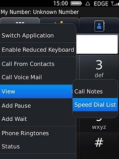 Press Speed Dial List.
