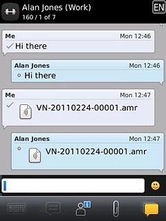 Press the message field.Write the required text.