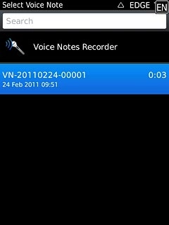 Press the sound recording.