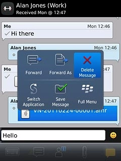 Press Delete Message.