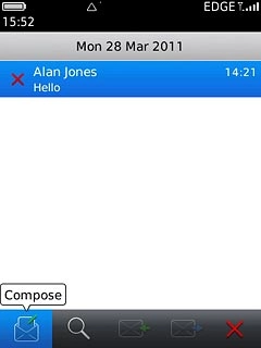 Press the new message icon.