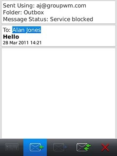 Press the reply icon.Write your email message.