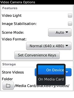Press On Device or On Media Card.