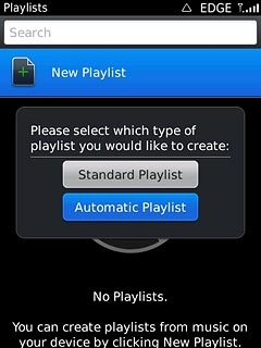 If you selected Automatic Playlist in step 2: