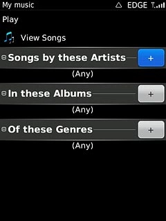 Press + next to Songs by these Artists, In these Albums or Of these Genres.Press the required artist, album or genre.