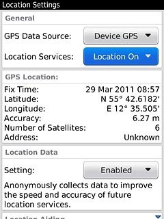 Press one of the following options:Location Services, go to 2a.