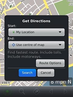Press Search.After a moment a description of the selected route is displayed.