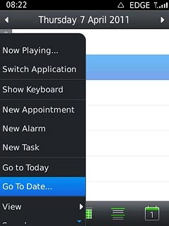 Press Go to Date....