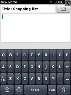 Press the message field.Write the note.