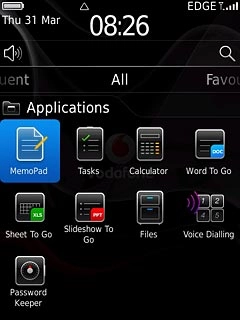 Press MemoPad.