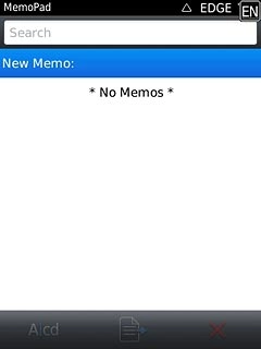 Press New Memo.Key in a name for the note.