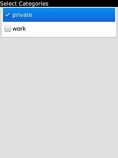 When the box next to the category is ticked (V), it's selected.
