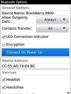 Press the menu item to turn the function on or off.