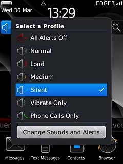 To turn off silent mode:Press another profile than Silent.