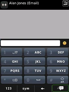 To key in a number or symbol:Press 123 or sym.