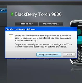Select Configure connection ....